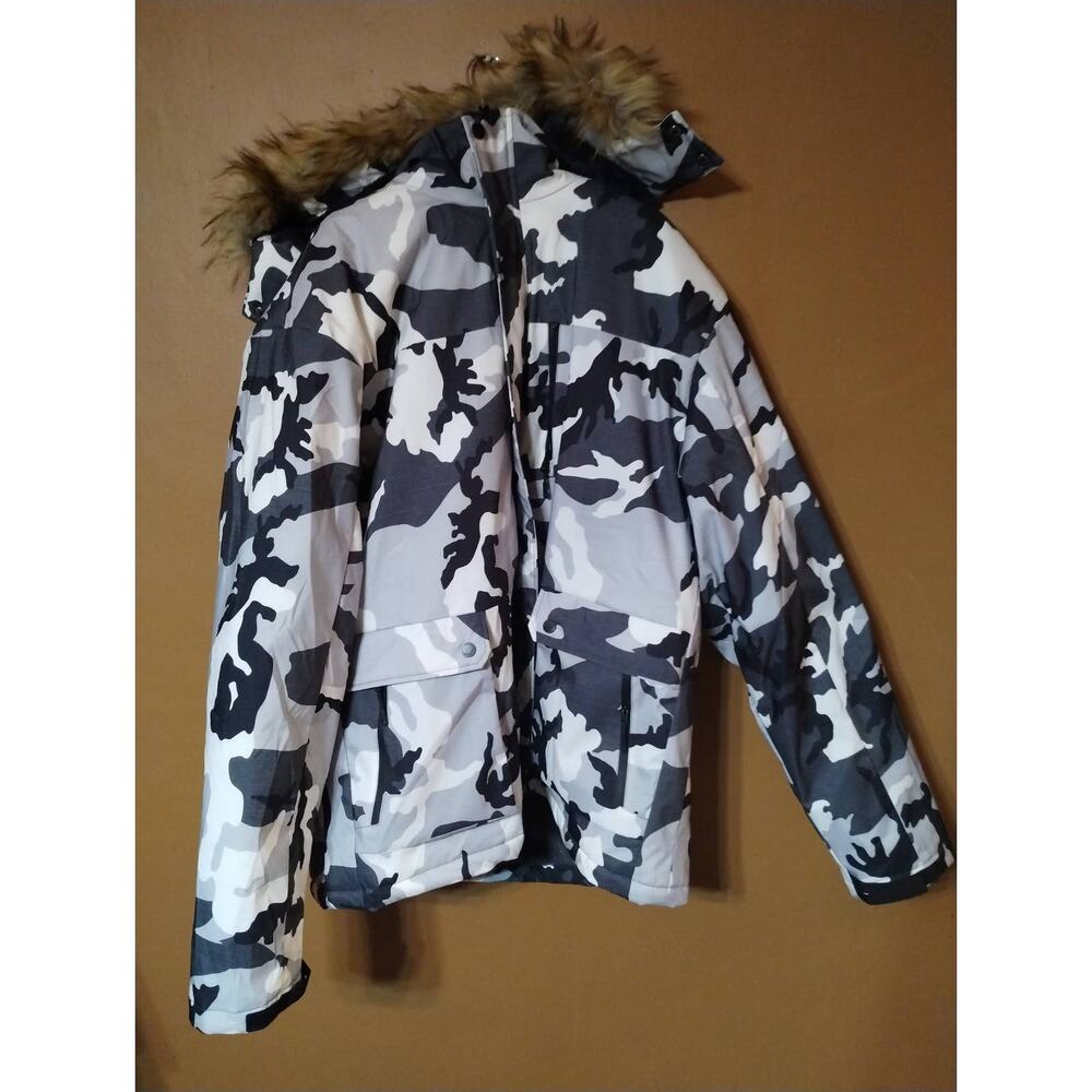 Moerdeng Winter Snow Coat Ski Jacket Waterproof Hooded Work Outerwear 2XL Men's